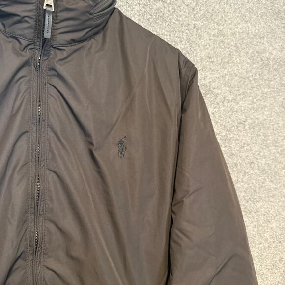 Polo Ralph Lauren Jacket Mens Large Black Zip Up Pony Softshell Vintage Y2K - Picture 7 of 14